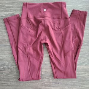 Lululemon all the right places garnet size 4